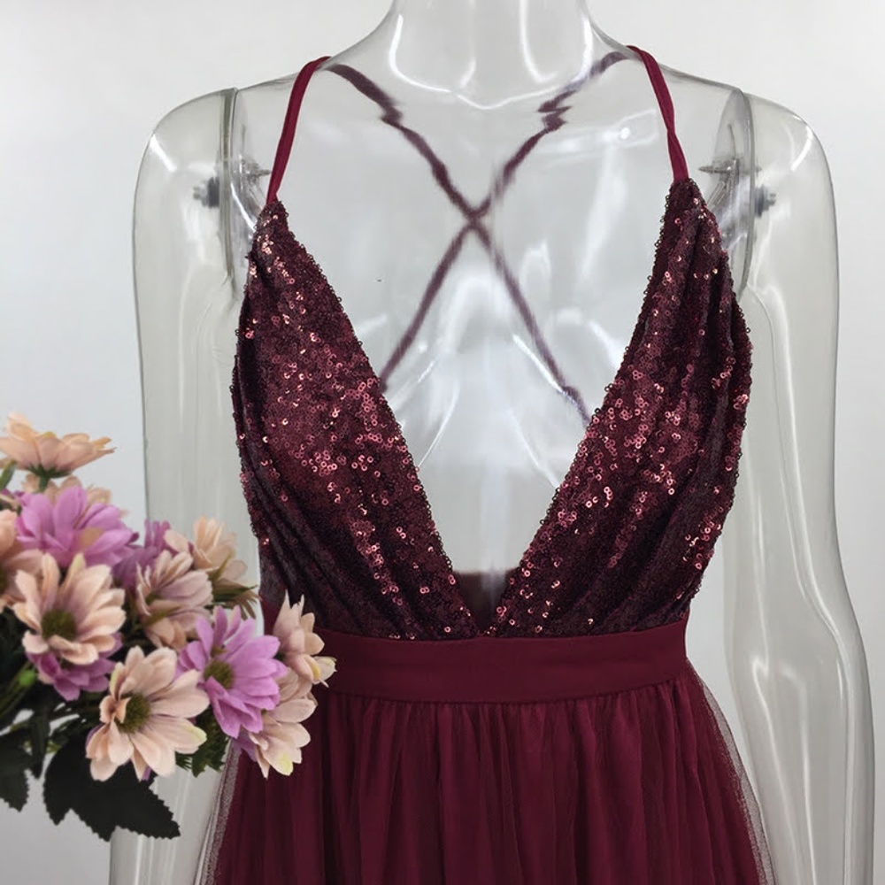 Bella Sequin Dress - Red